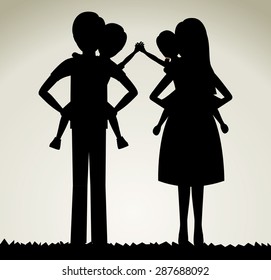 family  design over grey background, vector illustration