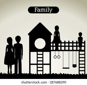 family  design over grey background, vector illustration