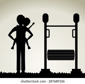 family  design over grey background, vector illustration
