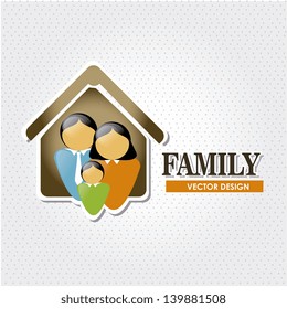 family design over pink background vector illustration