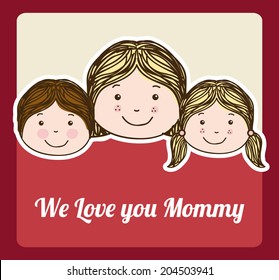 family design over pink background vector illustration