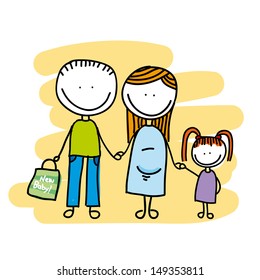family design over white background vector illustration  