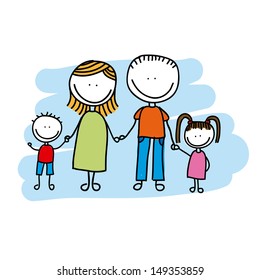 family design over white background vector illustration 