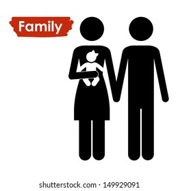 family  design over white background vector illustration