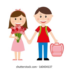 family design over white background vector illustration 