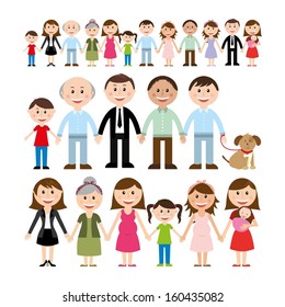 family design over white background vector illustration