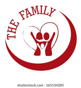 family design over white background vector illustration