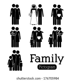 family design over white  background vector illustration  