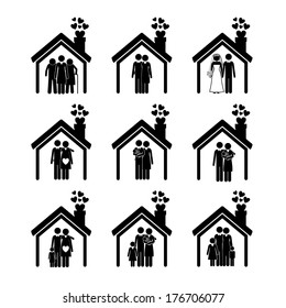 family design over  white background vector illustration  