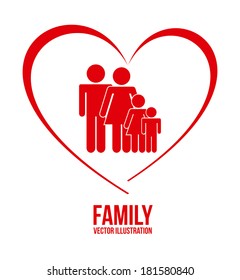 family design over white background, vector illustration