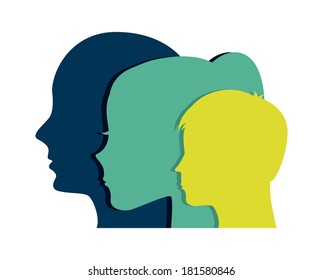 family design over white background, vector illustration