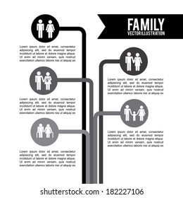 Family design over white background, vector illustration