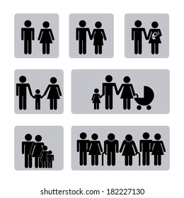 Family design over white background, vector illustration