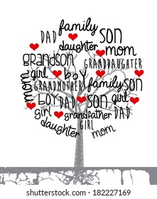 Family design over white background, vector illustration