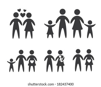 Family design over white background, vector illustration