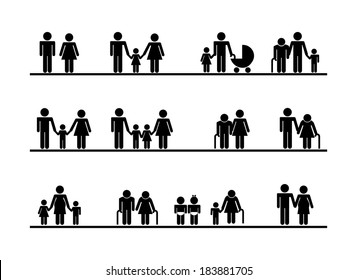 Family design over white background, vector illustration