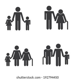 Family design over white background, vector illustration