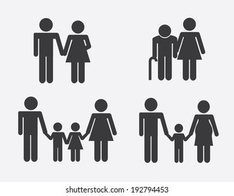 Family design over white background, vector illustration