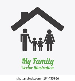 Family design over white background, vector illustration