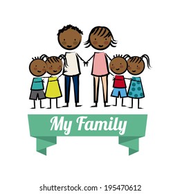Family design over white background, vector illustration