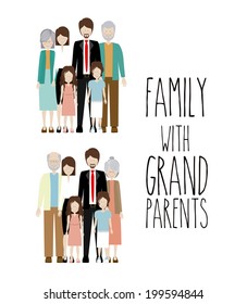 Family design over white background, vector illustration