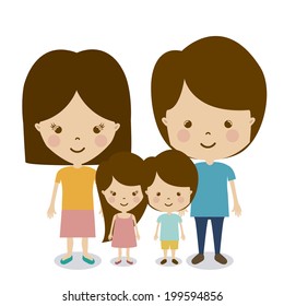 Family design over white background, vector illustration