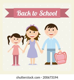 family design over white background vector illustration