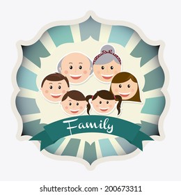 family design over white background vector illustration