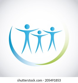 Family design over white background, vector illustration