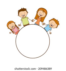 family design over white background vector illustration