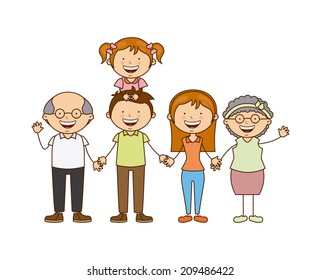 family design over white background vector illustration