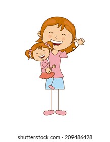 family design over white background vector illustration