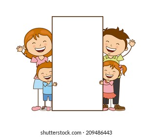 family design over white background vector illustration