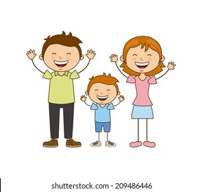 family design over white background vector illustration