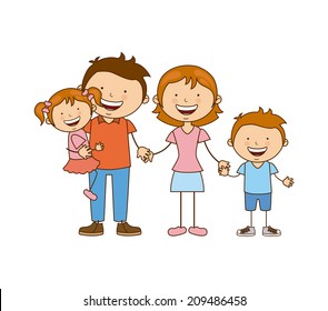 family design over white background vector illustration