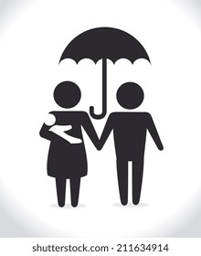 Family design over white background, vector illustration
