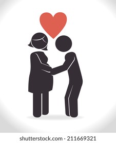 Family  design over white background, vector illustration