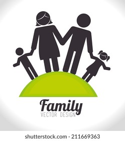 Family  design over white background, vector illustration