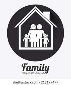 Family design over white background, vector illustration