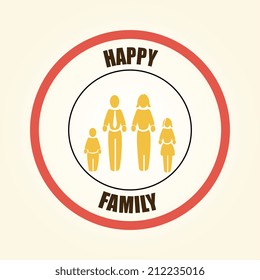 Family design over white background, vector illustration