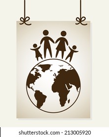 family design over  white background vector illustration