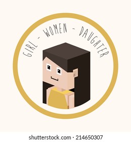 Family design over white background, vector illustration