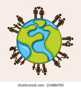 family design over  white background vector illustration