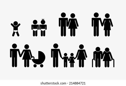 family design over  white background vector illustration