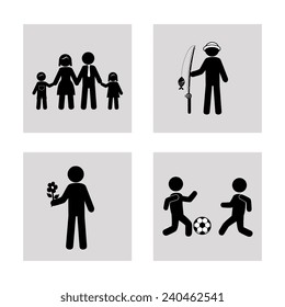 Family design over white background, vector illustration.