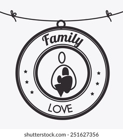 Family design over white background, vector illustration.