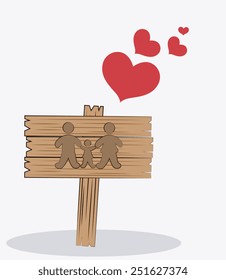 Family design over white background, vector illustration.
