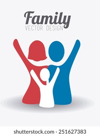 Family design over white background, vector illustration.