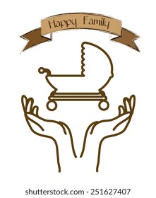 Family design over white background, vector illustration.