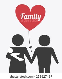 Family design over white background, vector illustration.